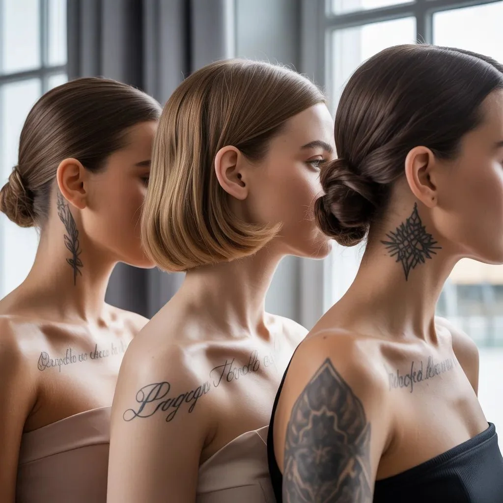 21 Minimal and Pretty Girly Neck Tattoo Ideas You Need to See