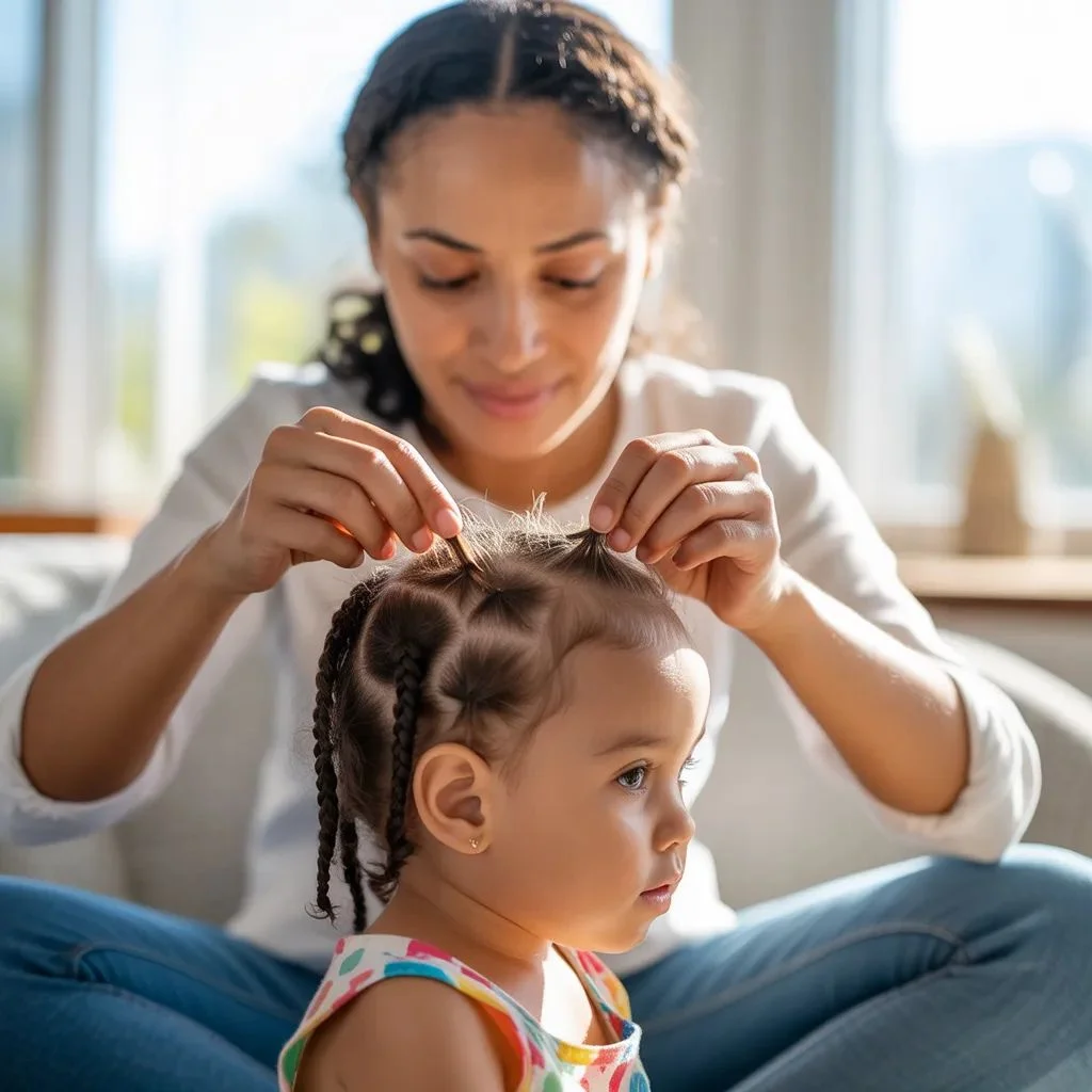 A Simple Weekly Routine for Braided Toddler Hair