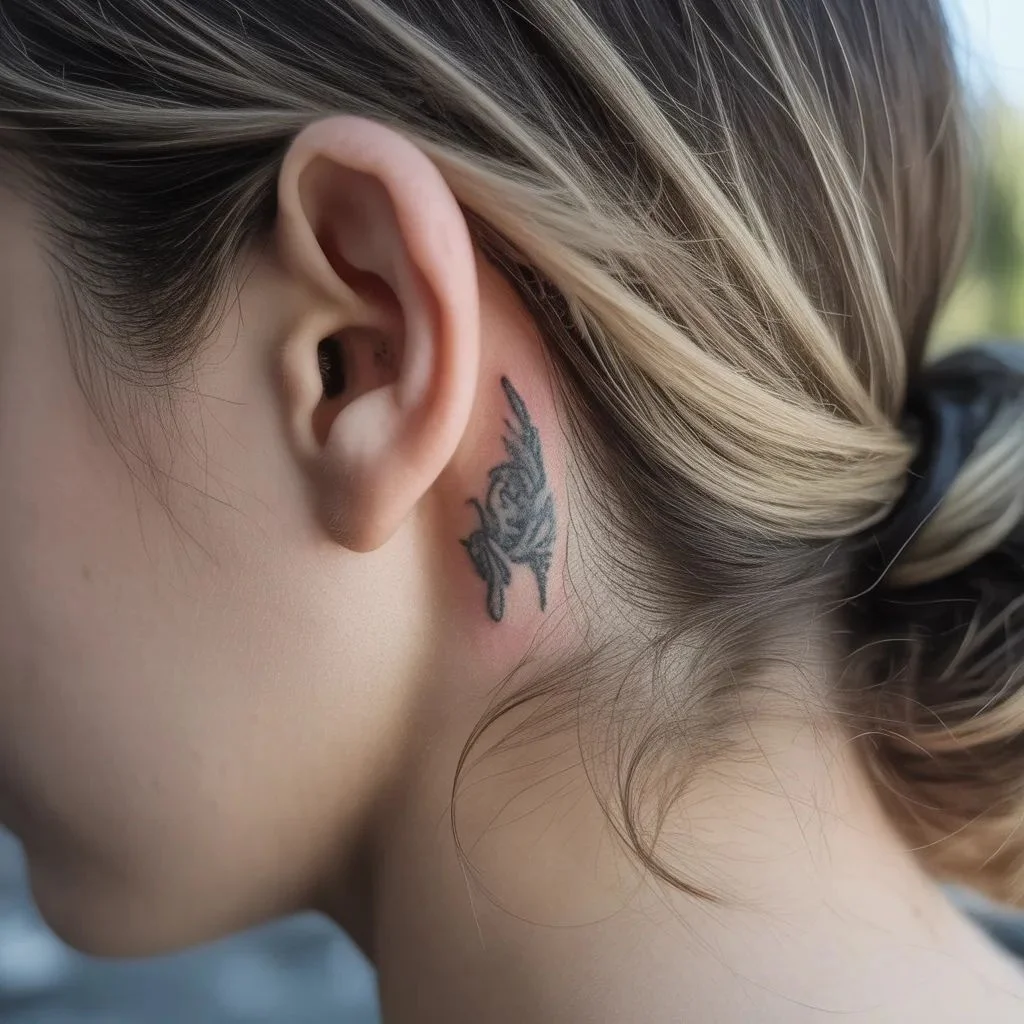 Behind the ear and at the nape