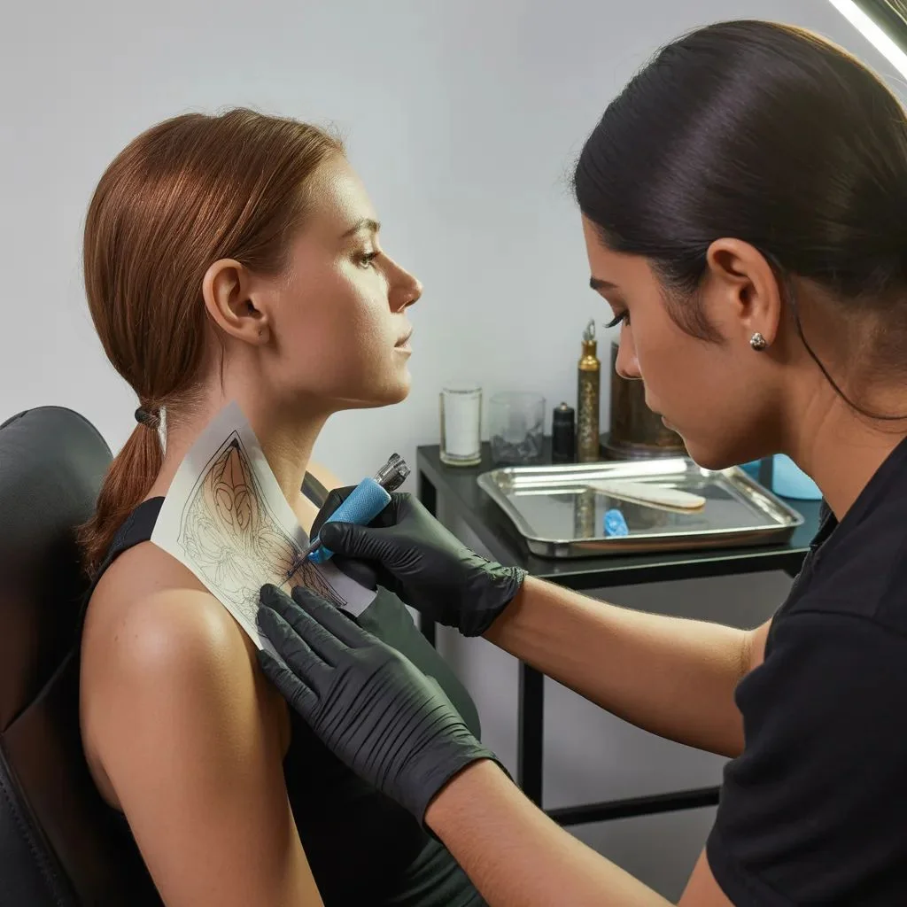 Best Placements for Girly Neck Tattoo Ideas