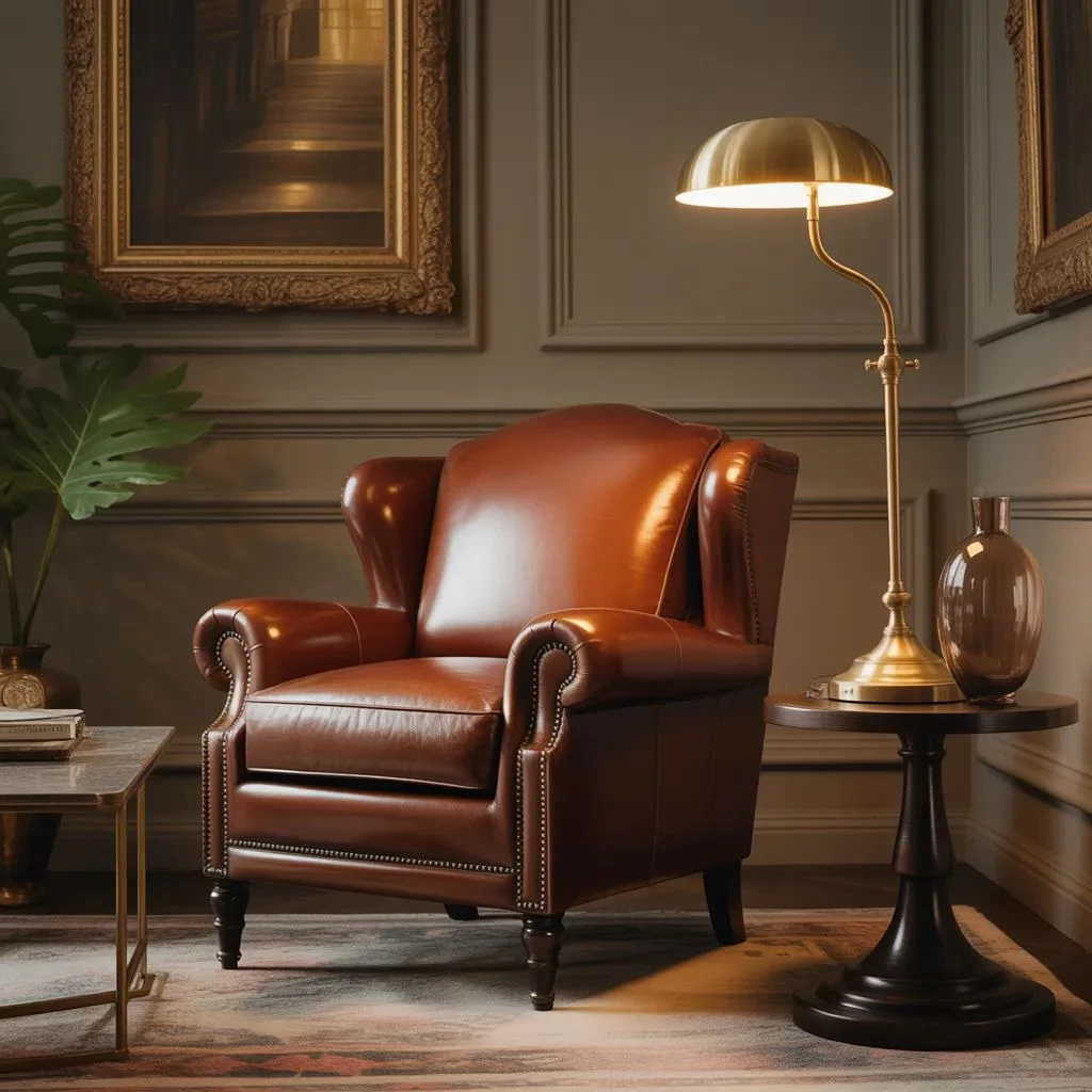 Bring In Wood, Leather, Brass, and Crystal