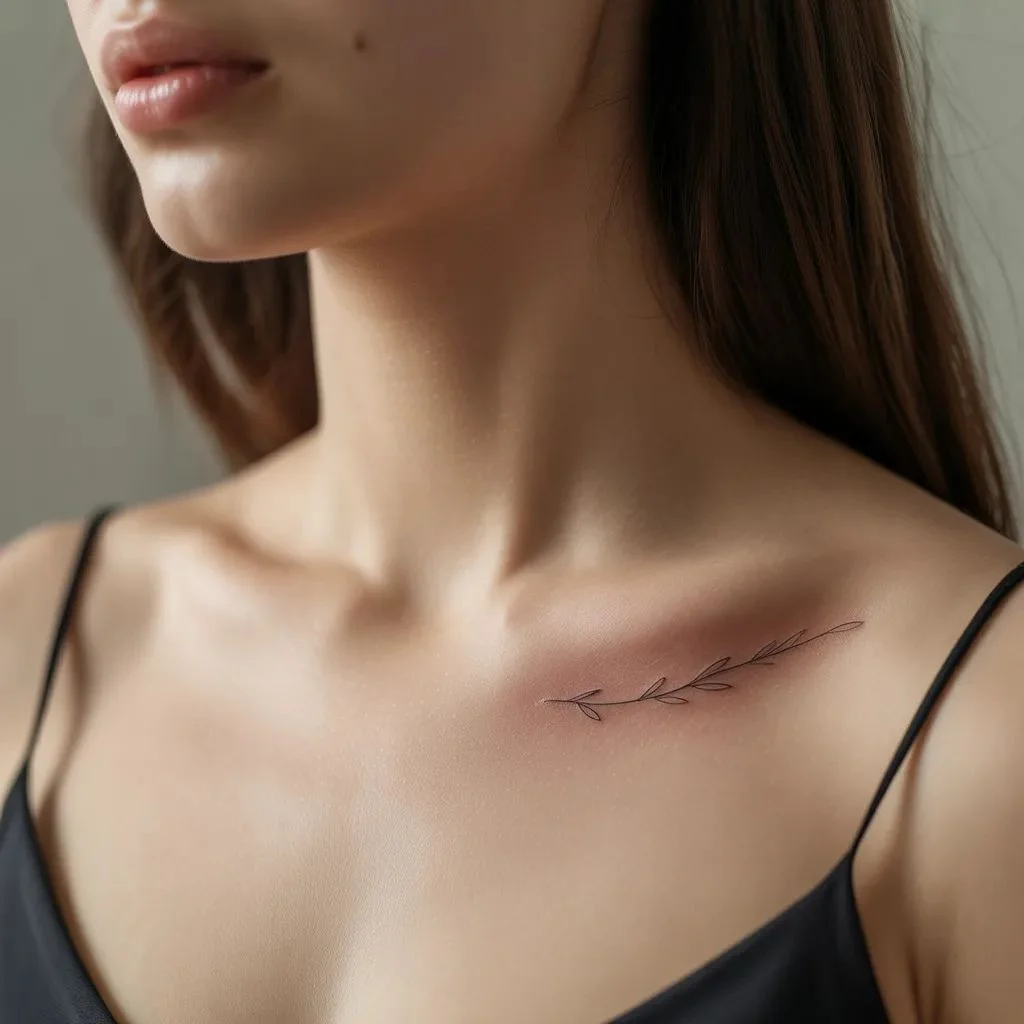 Collarbone and back shoulder