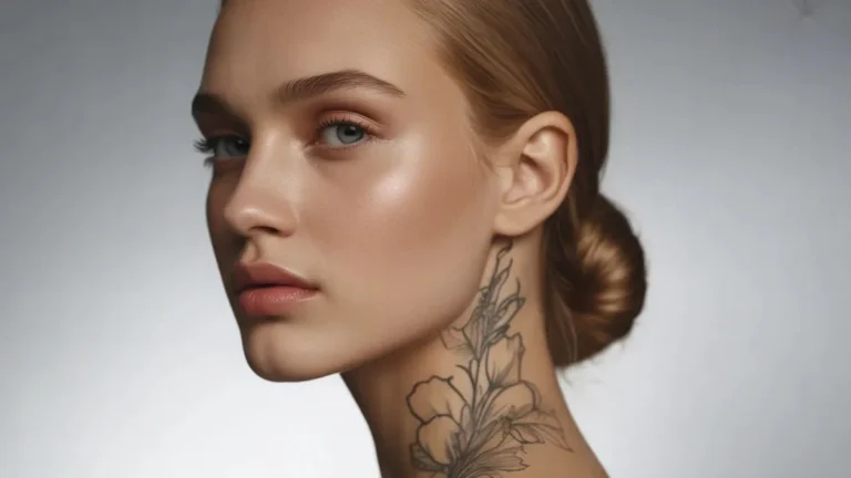Elegant Women Side Neck Tattoo Ideas for a Feminine Touch