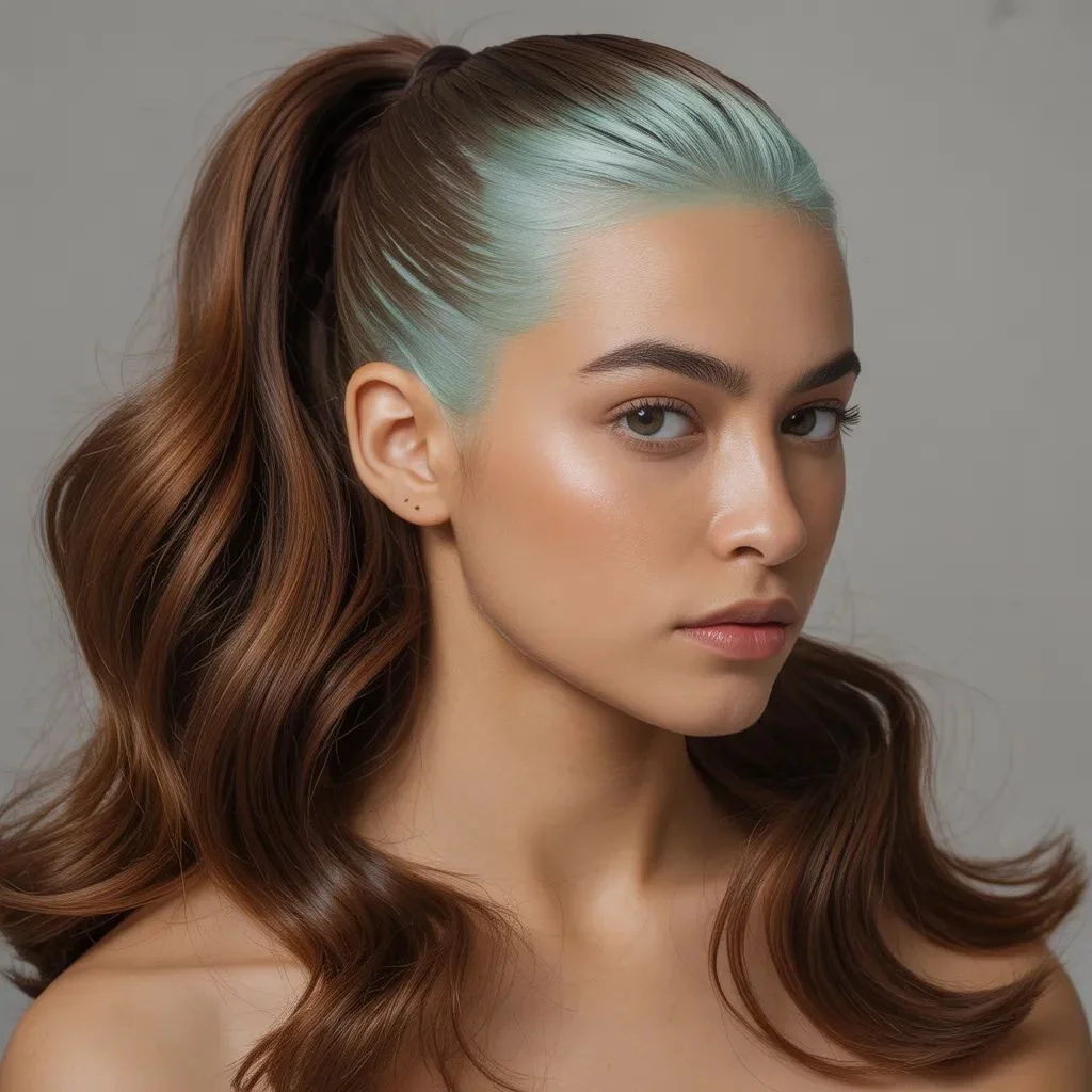 Frosted face-framing pieces