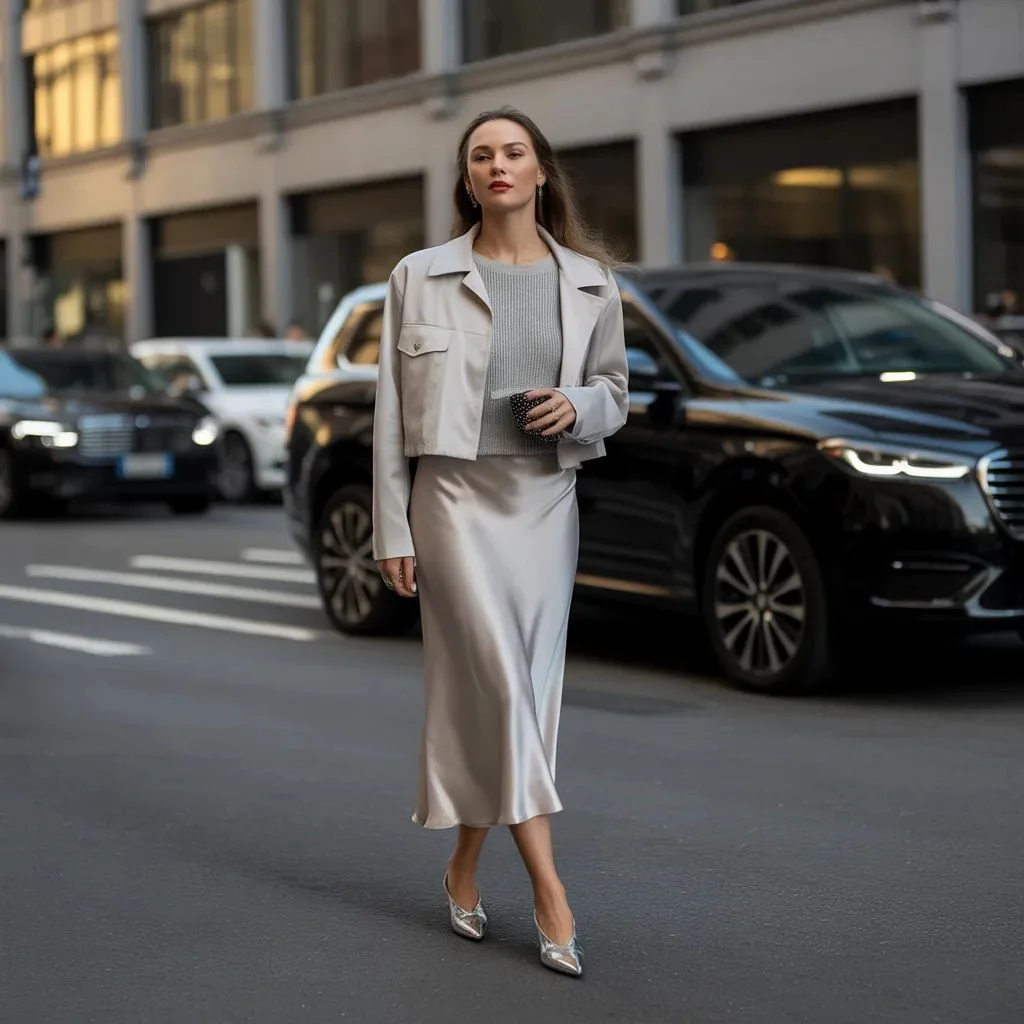 Light Texture and Soft Statement Shoes for Evening Plans