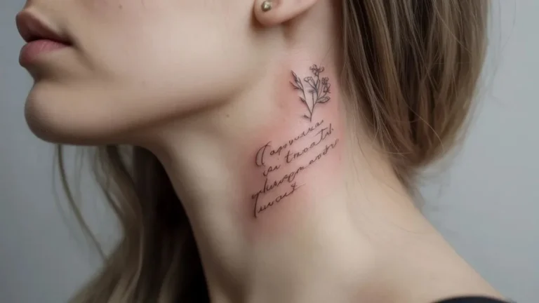 Minimal and Pretty Girly Neck Tattoo Ideas You Need to See