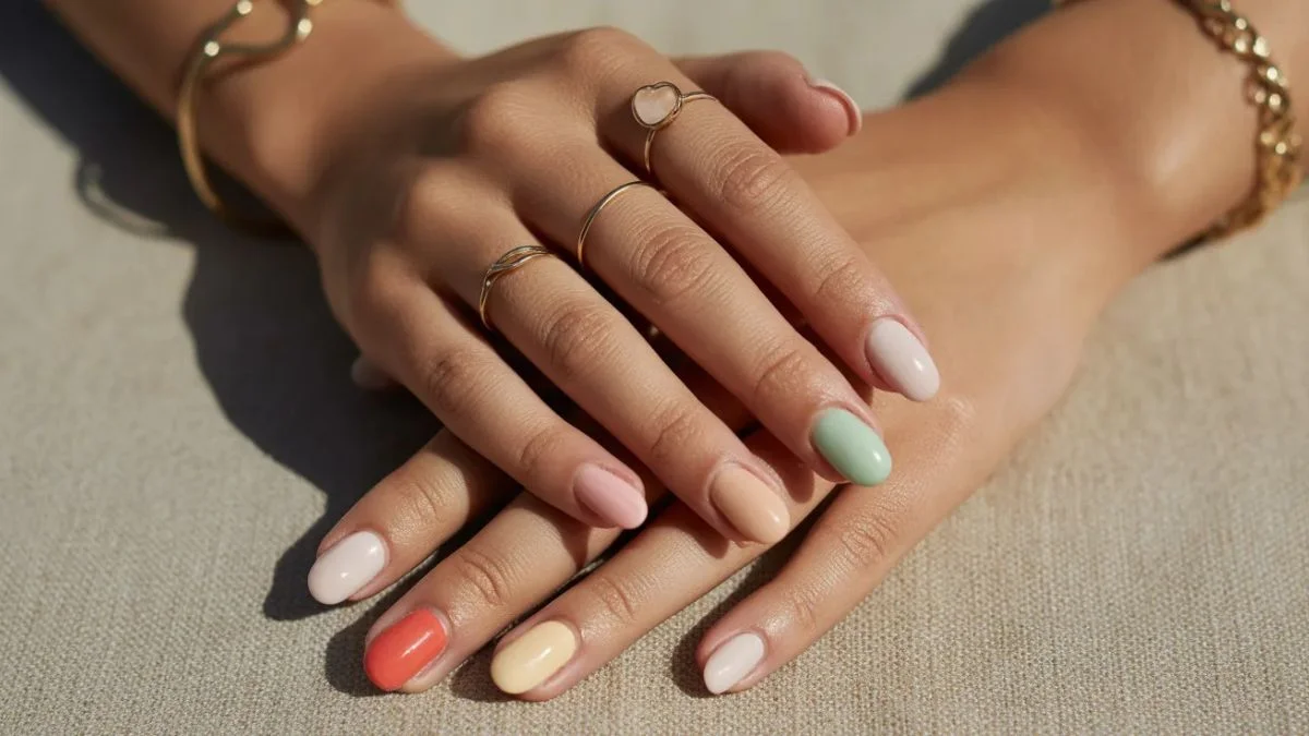Pretty Colorful Neutral Summer Nail Ideas for a Clean Summer Vibe