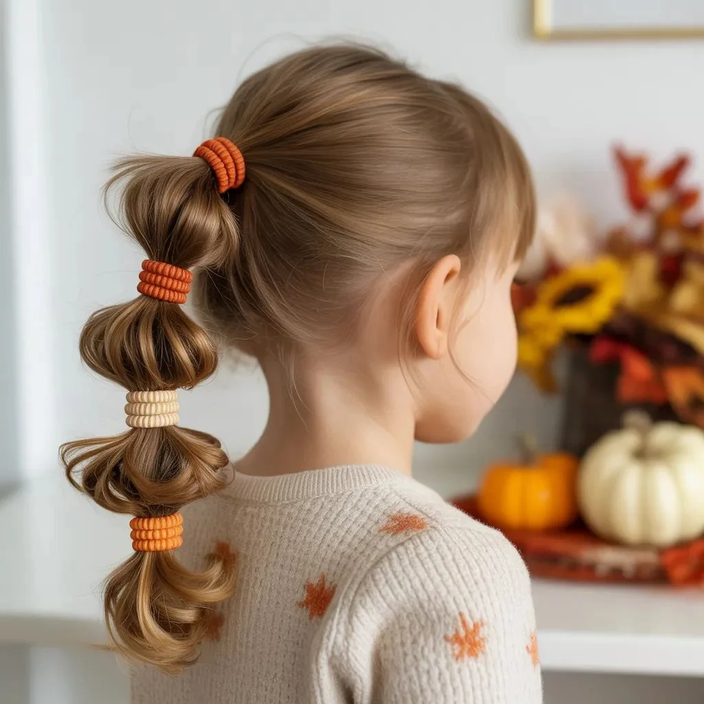 Pumpkin Patch Bubble Ponytail