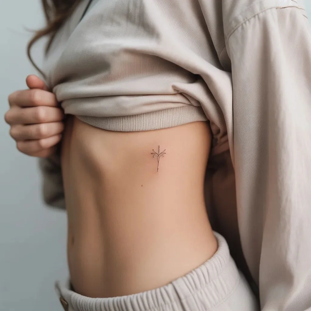 Ribcage and hip area