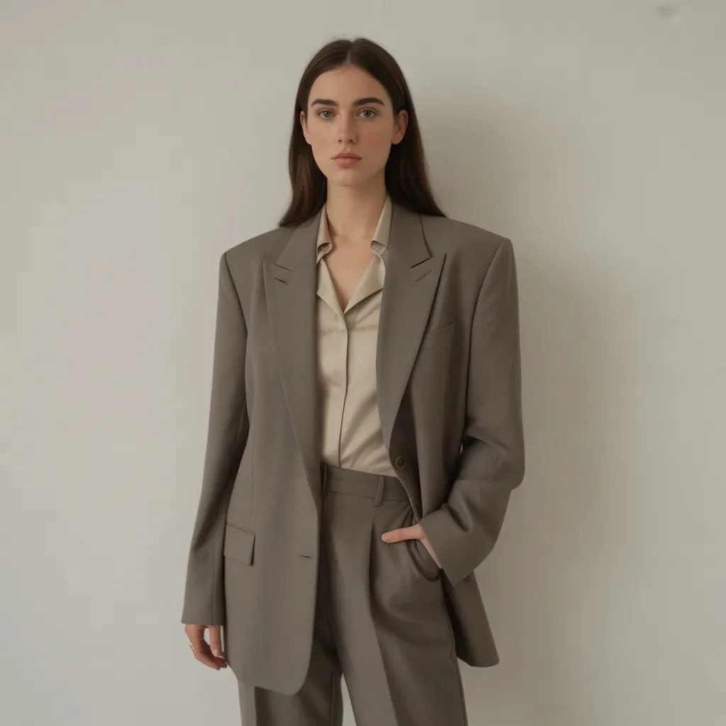 The Sharp-Shoulder Blazer With Tapered Trousers
