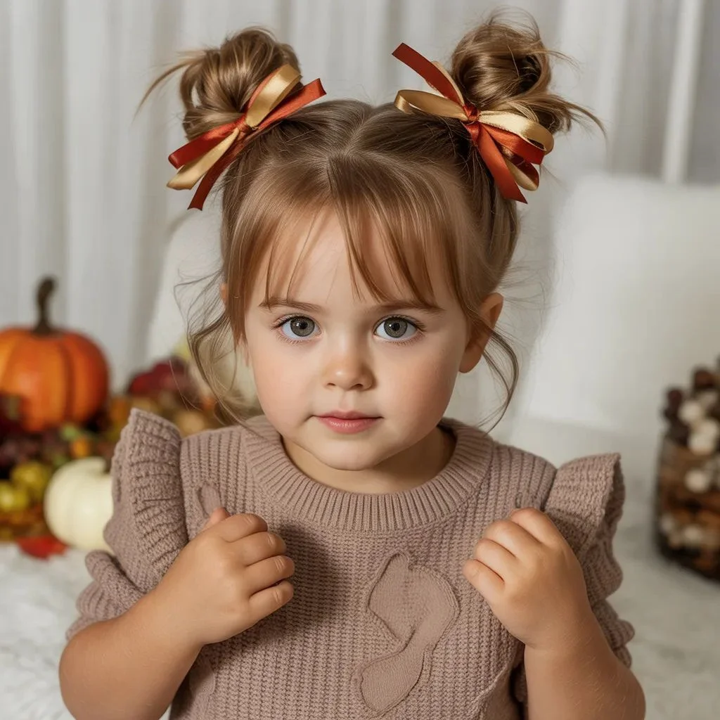 Twin Braided Buns for a Playful Holiday Look