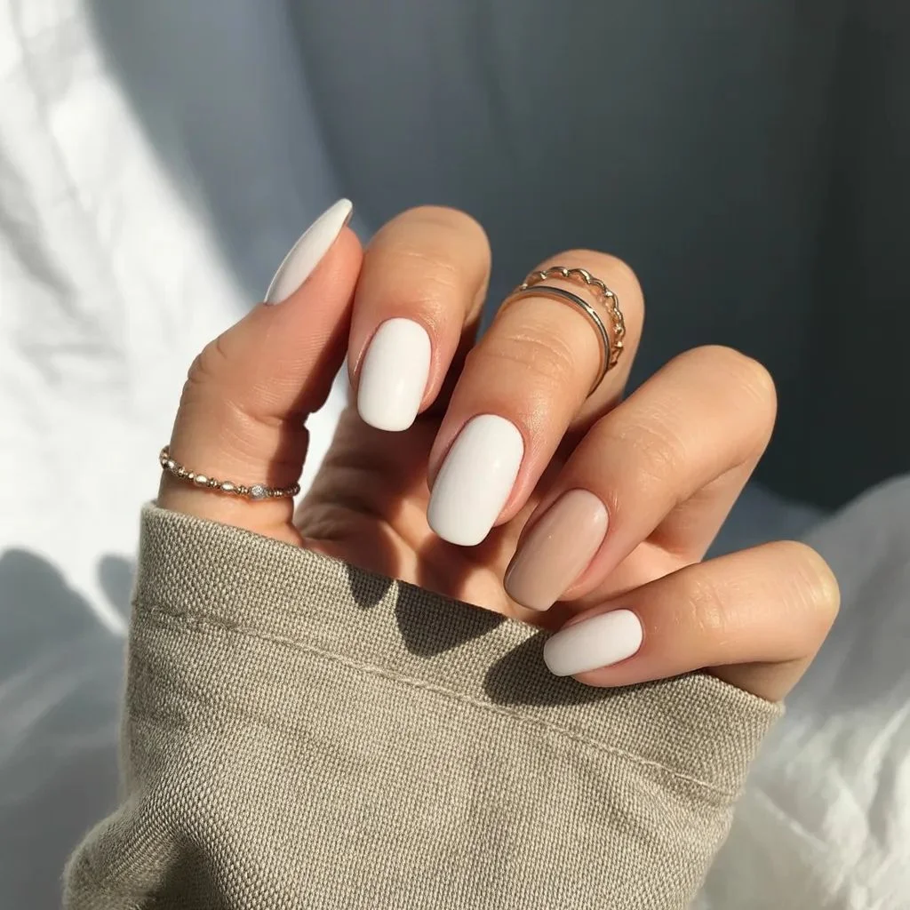 White sand nails for minimalists