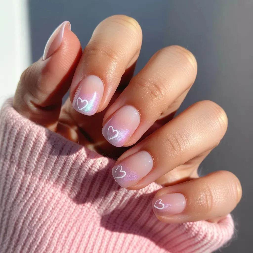 Aura Heart Nails