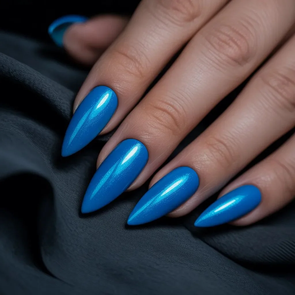 Bold Baby Blue Nail Designs
