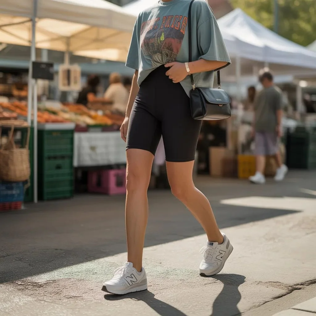 Casual Biker Shorts Outfits for Summer