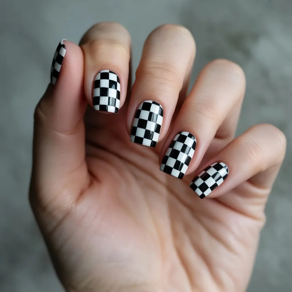 Checkerboard Nails