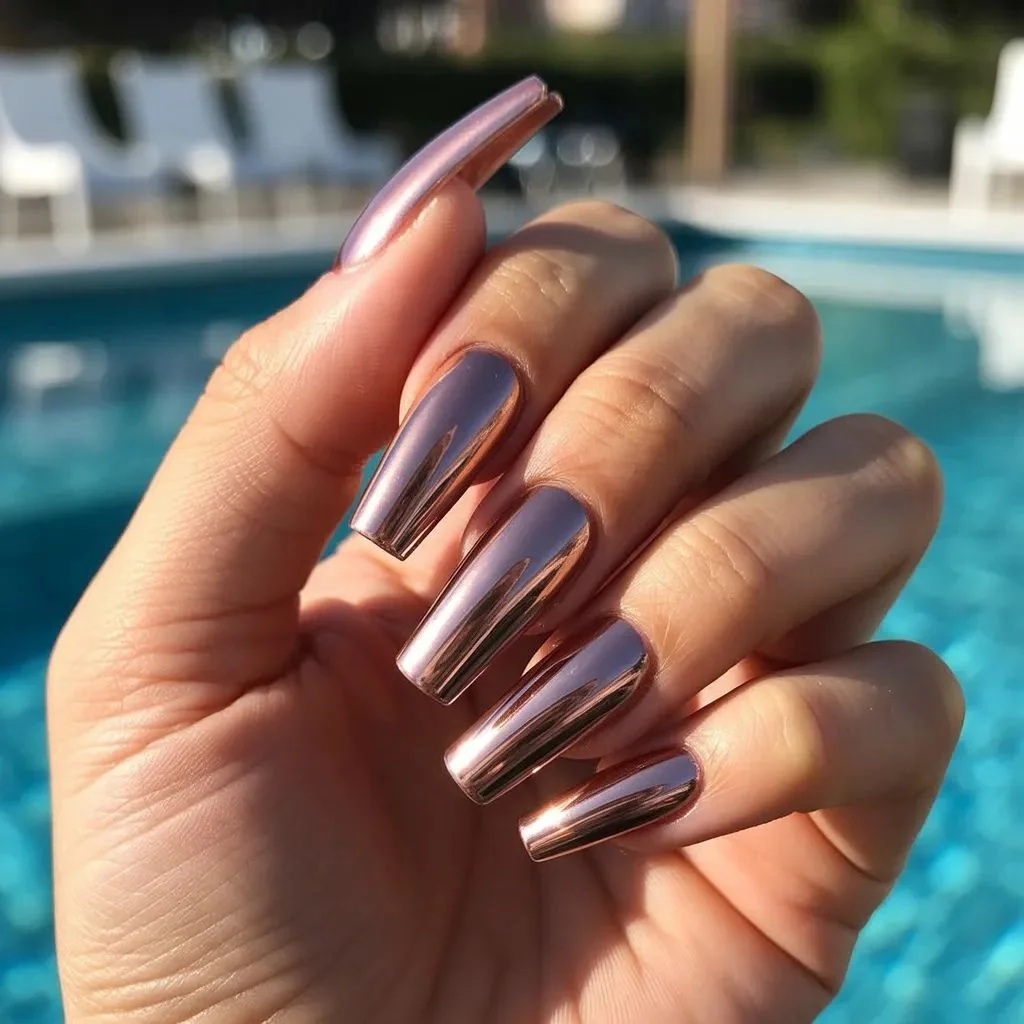 Chrome & Mirror Nails The IT Look of Summer