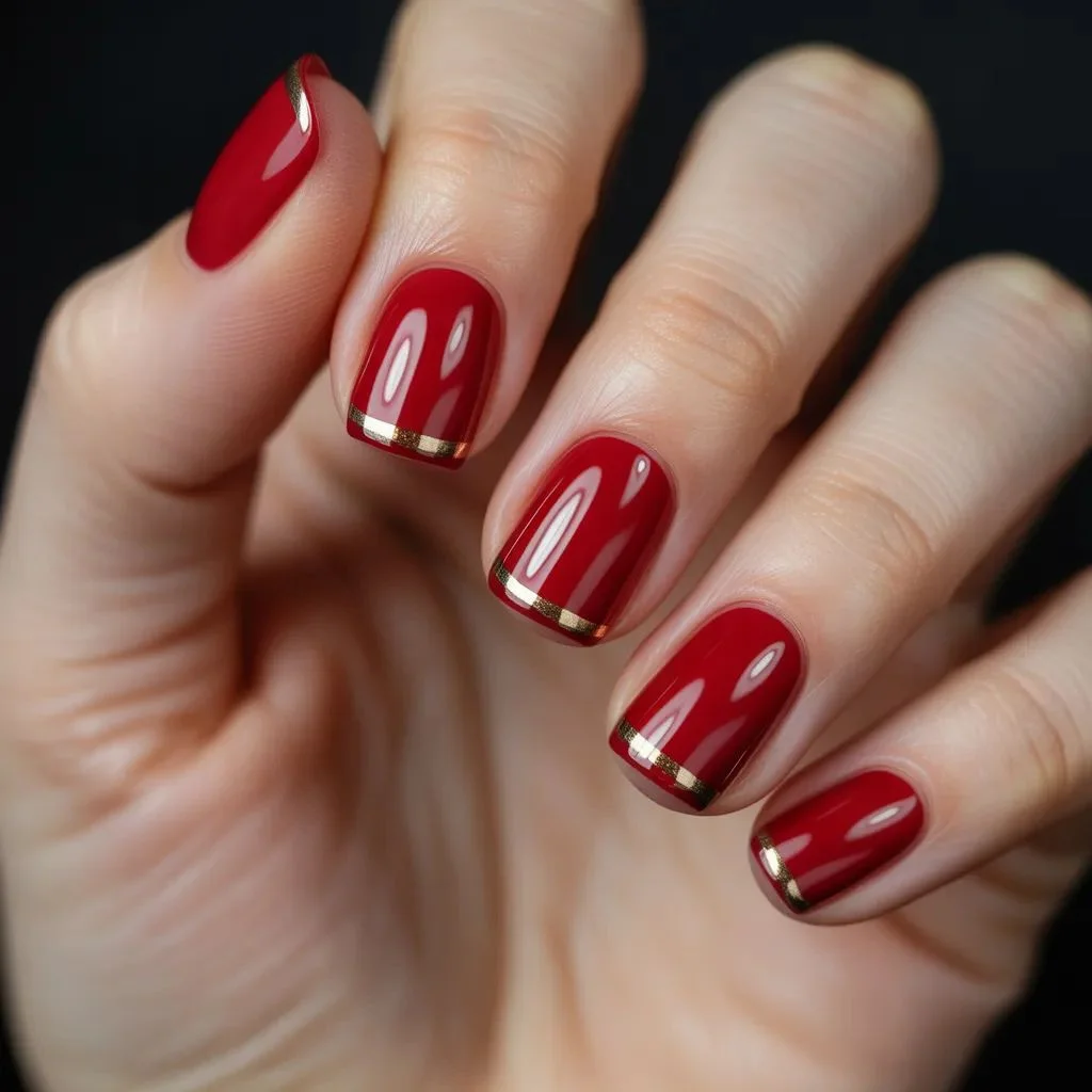 Classic Red with Gold Accents