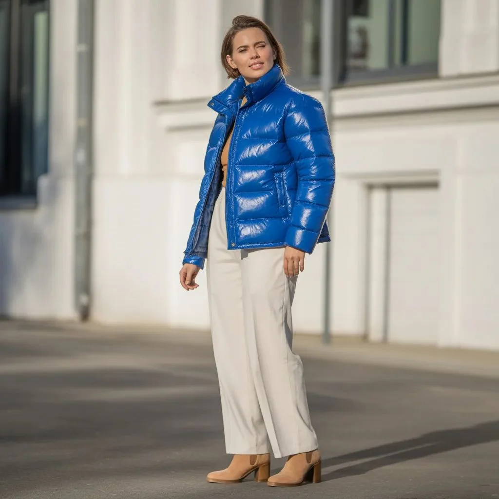 Color-Blocking and Bold Puffer Jacket Looks