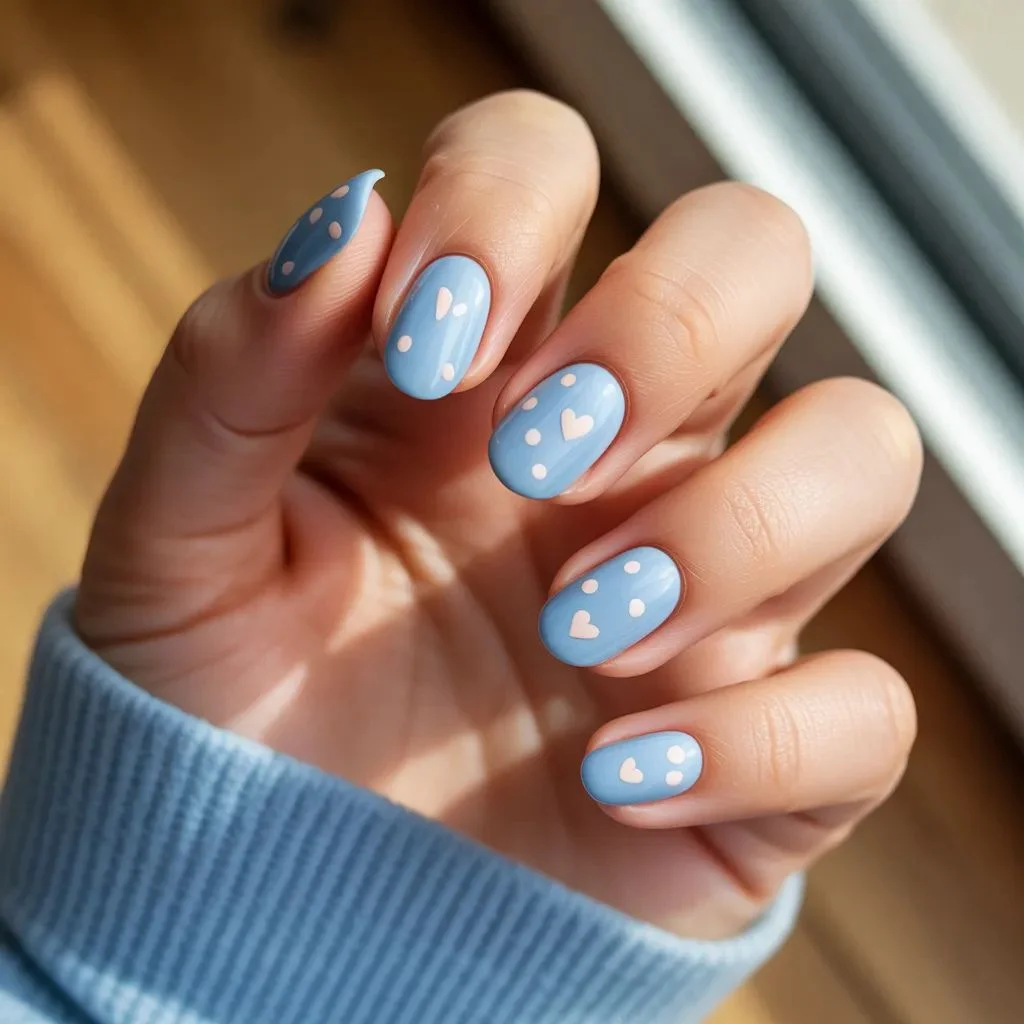 Cute Baby Blue Nail Designs