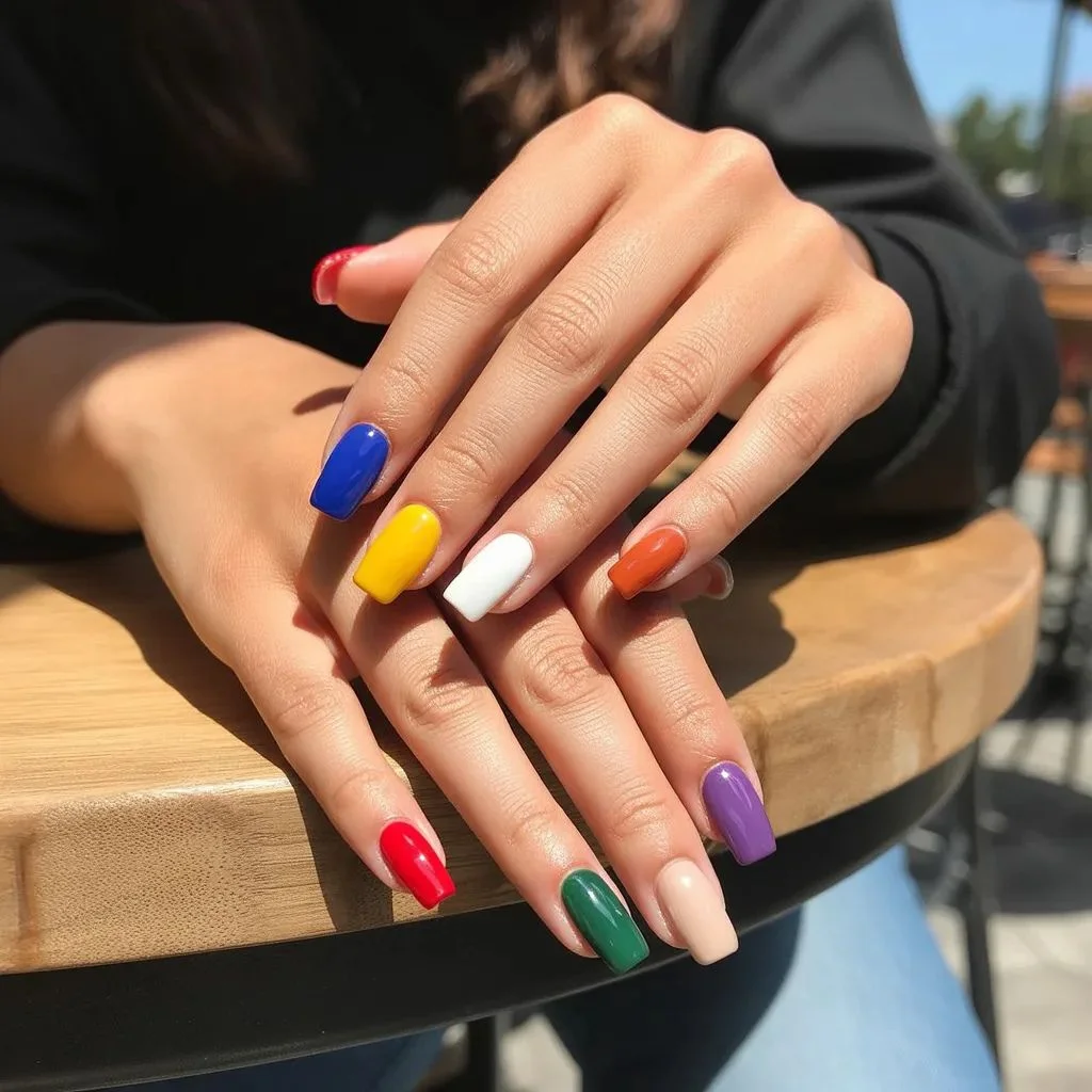 Each Nail a Different Color The Mismatched Set