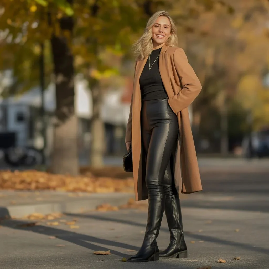 Fall Faux Leather Leggings Outfit Formulas