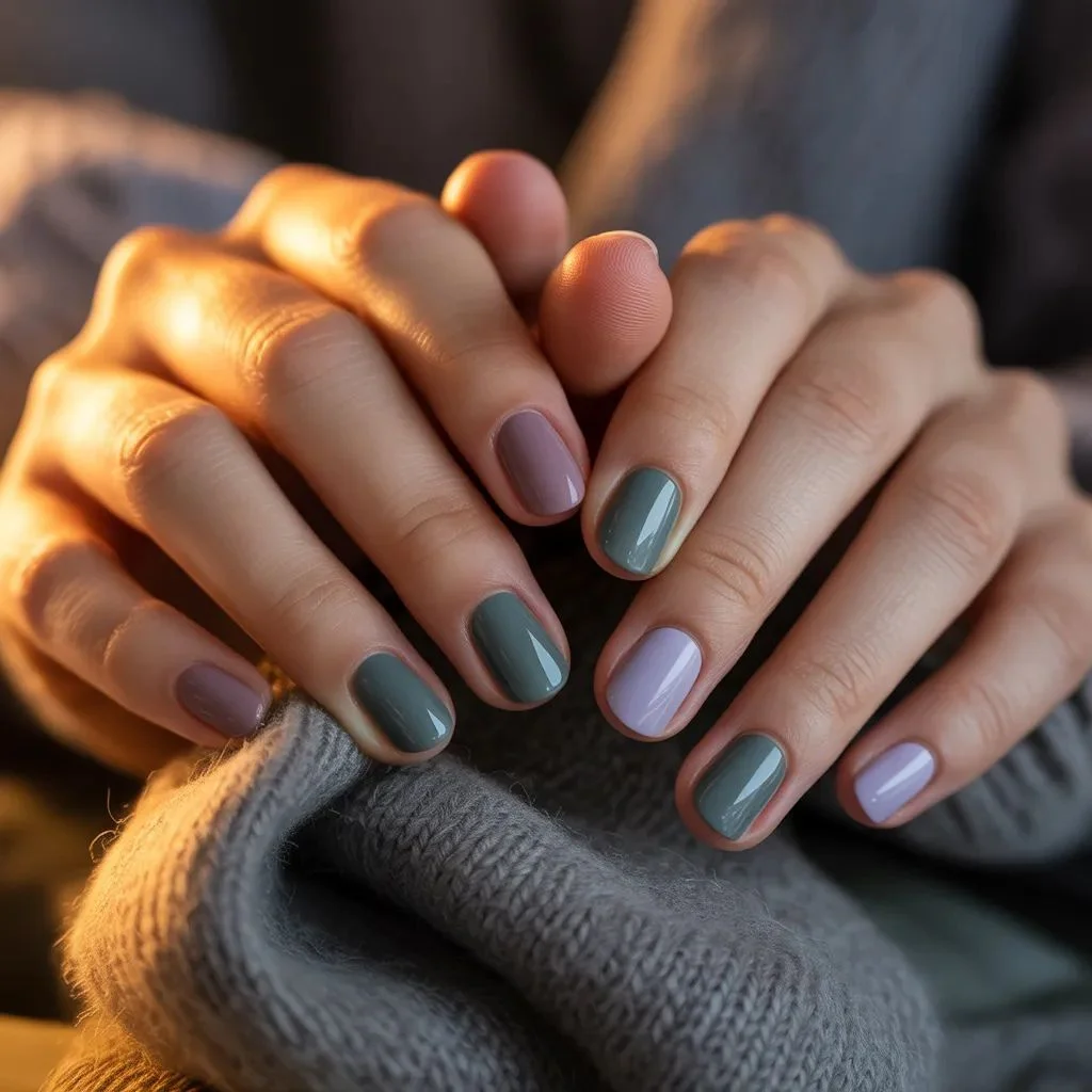 Fall and Winter Pastel Nail Designs