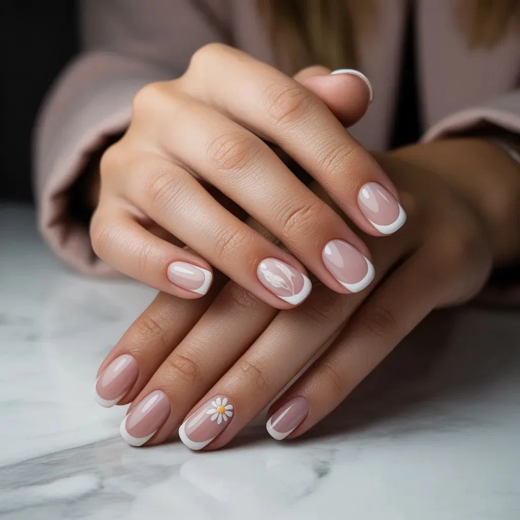French Tips With a Spring Twist