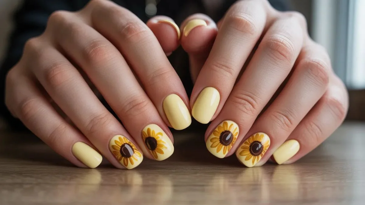 Fresh Sunflower Nails Design Ideas for a Bright, Blooming Manicure