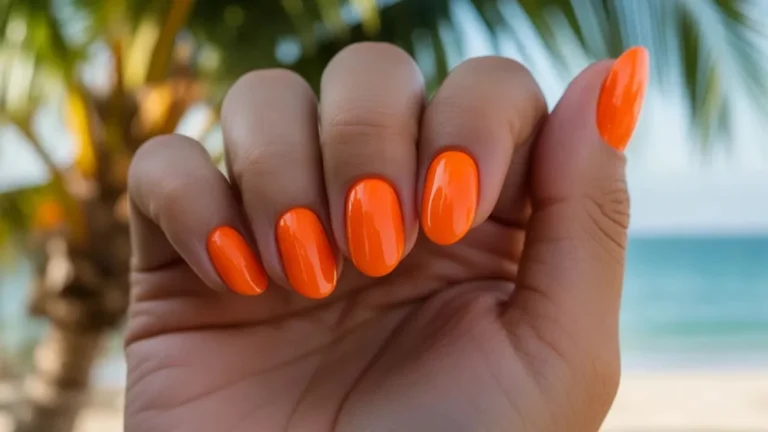 From Summer to Fall How to Style Neon Orange Nails All Year Round