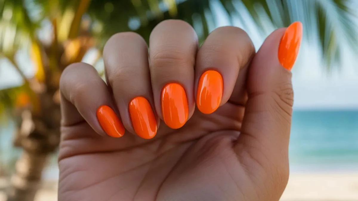 From Summer to Fall How to Style Neon Orange Nails All Year Round
