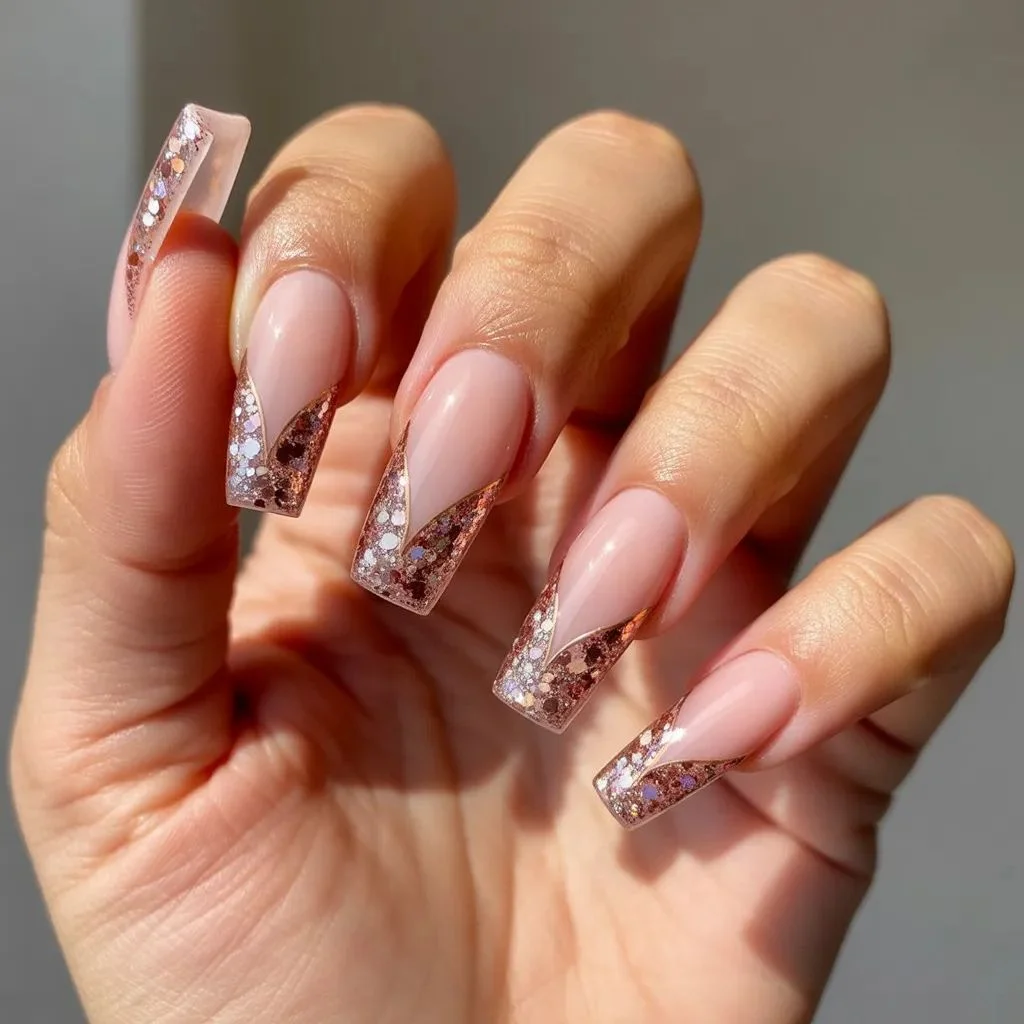 Glitter Heart Tips