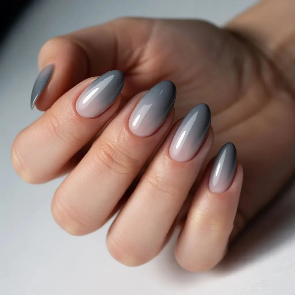 Grey Ombre Nails — Gradient Drama From Root to Tip