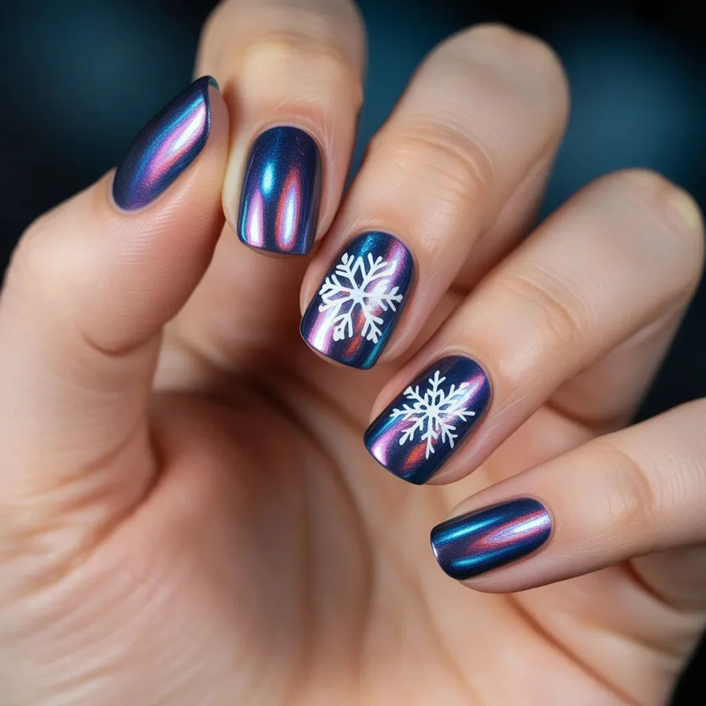 Holographic Chrome Snowflake