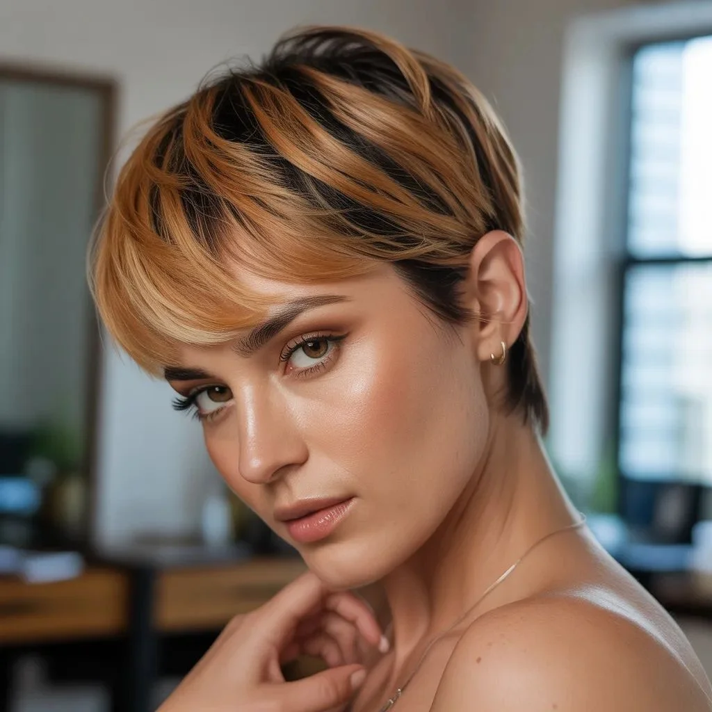 Honey Blonde Pixie The Sweet Spot Between Warm and Natural