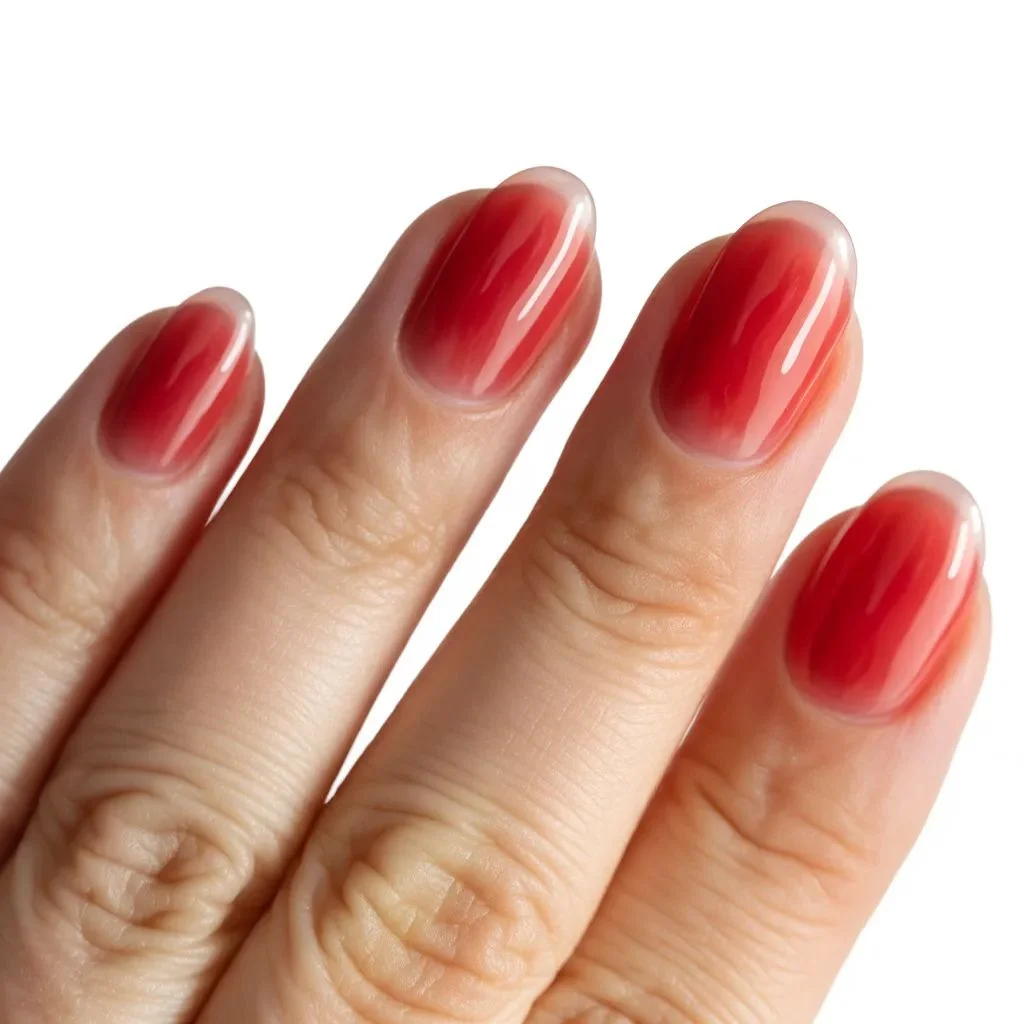 Jelly Red Nails