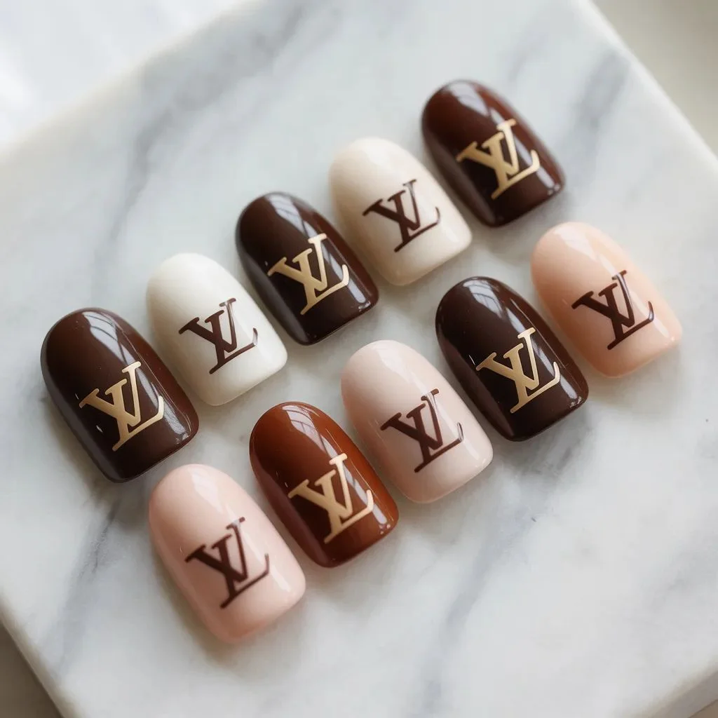 LV Press-On Nails The New Shortcut