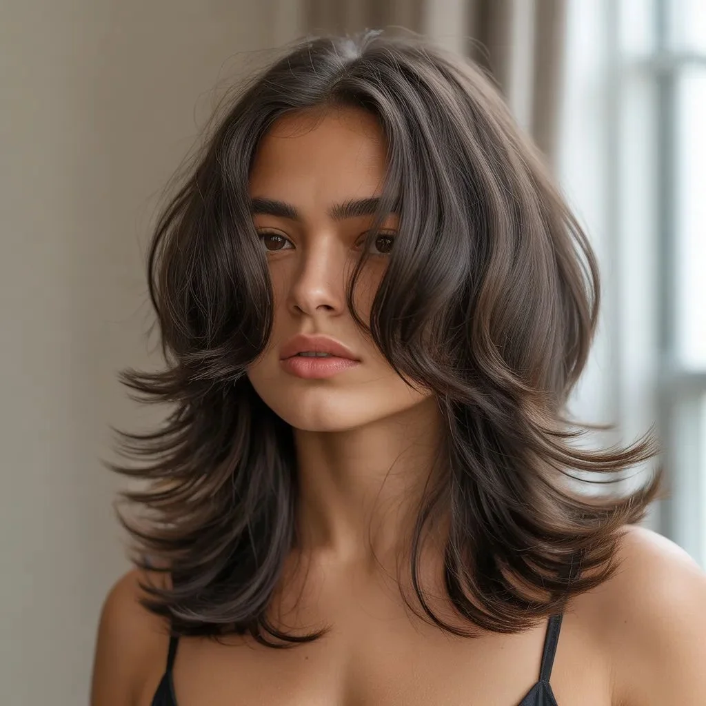 Medium Wolf Cut for Thick Hair