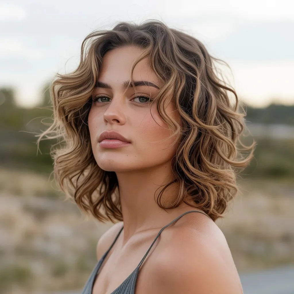 Medium Wolf Cut for Wavy Hair
