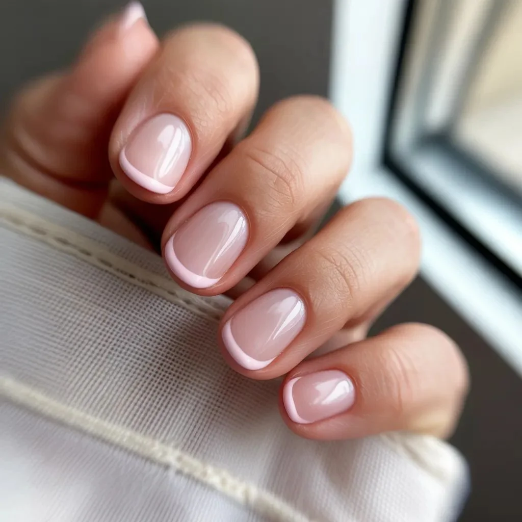 Micro French Tips in Baby Pink