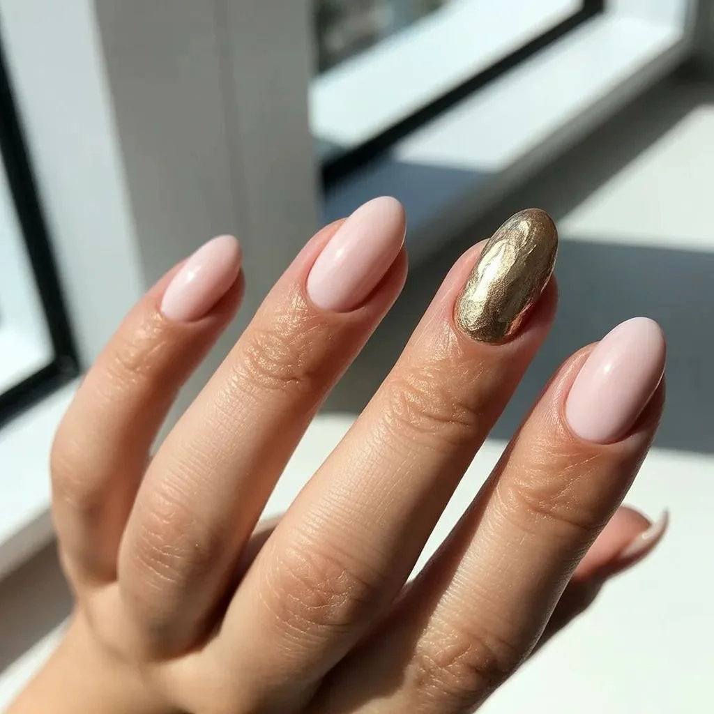 Minimalist Single-Nail Foil Accent