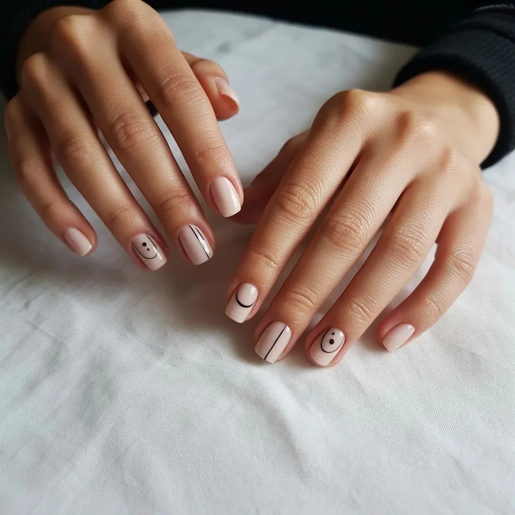 Minimalist Winter Nail Art Less Really Is More