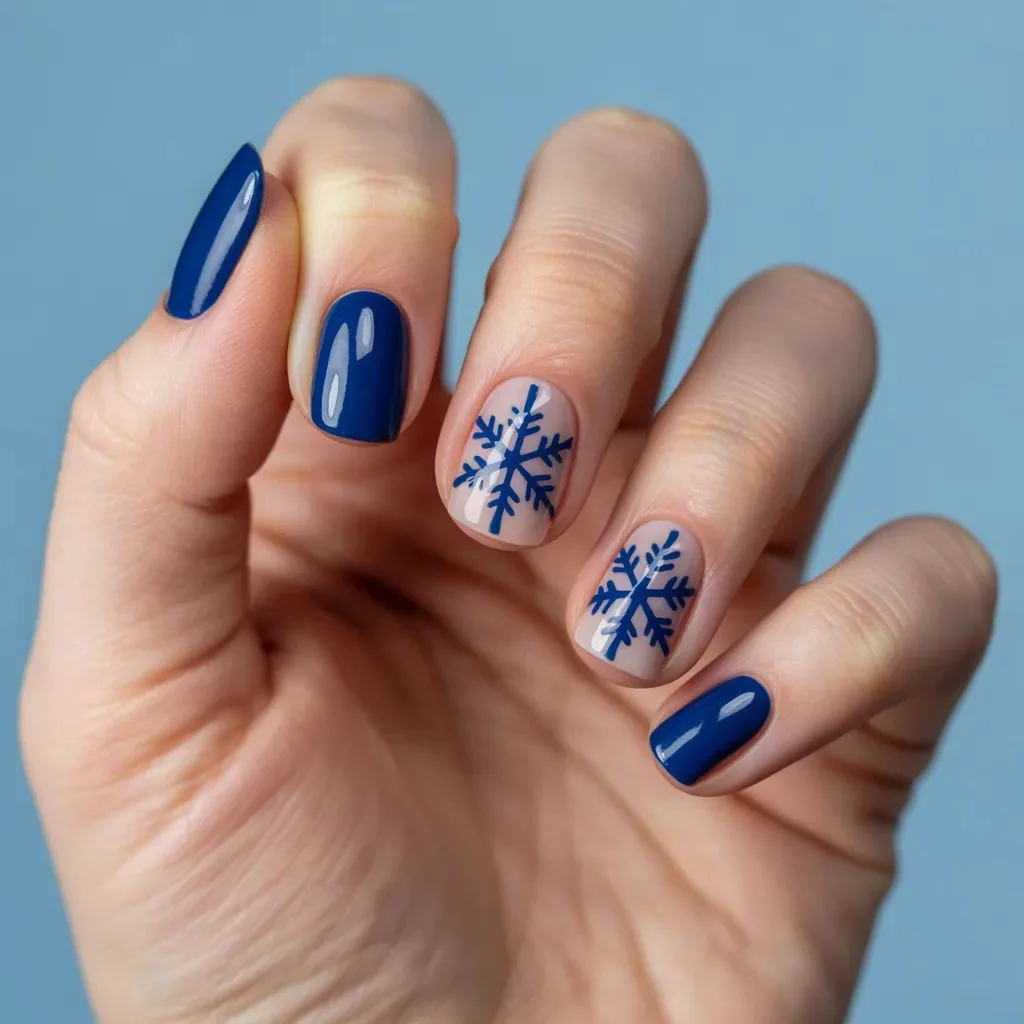 Negative Space Snowflake Design
