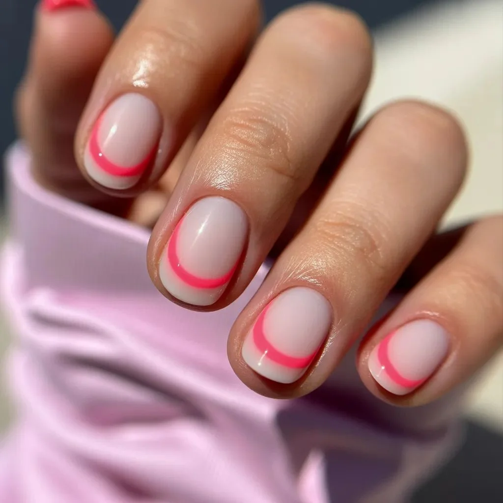 Neon Pink Swirl Nails — Abstract Art on Your Fingertips