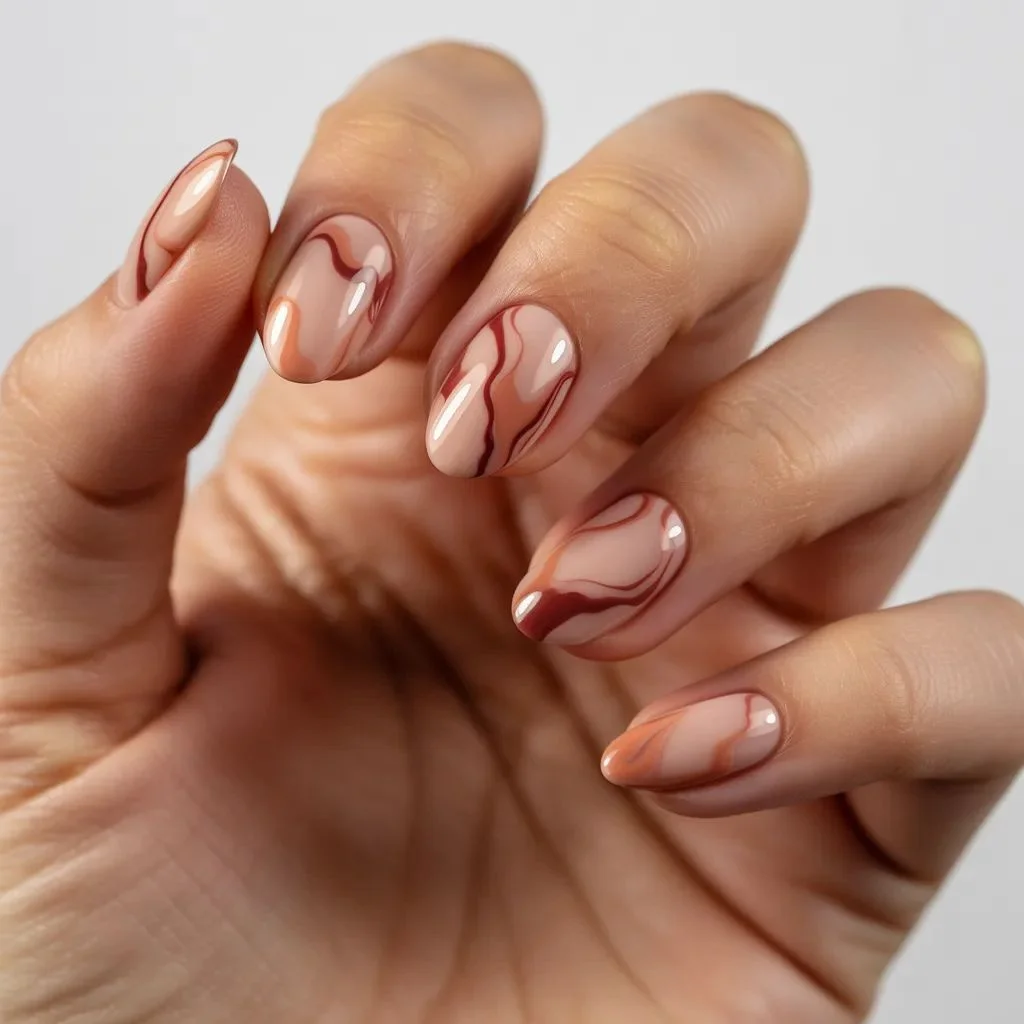 Nude Base with Color Veins