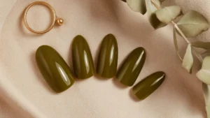 Olive Green Nail Designs That Prove Neutral Doesn't Mean Boring
