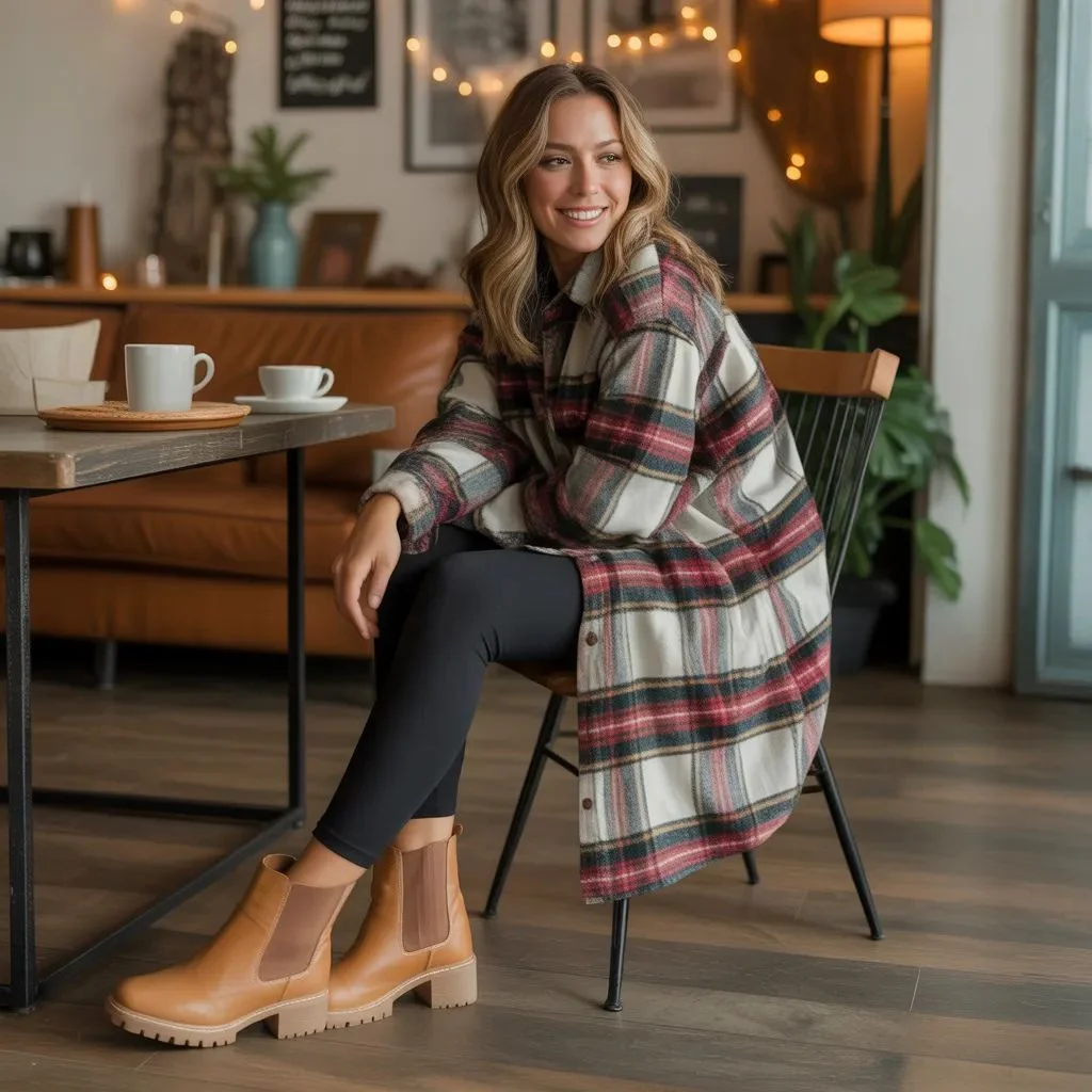 Oversized Flannel With Leggings