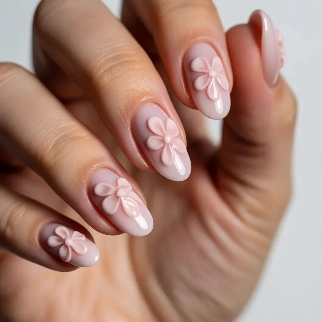 Pink and White Blooming Gel Florals