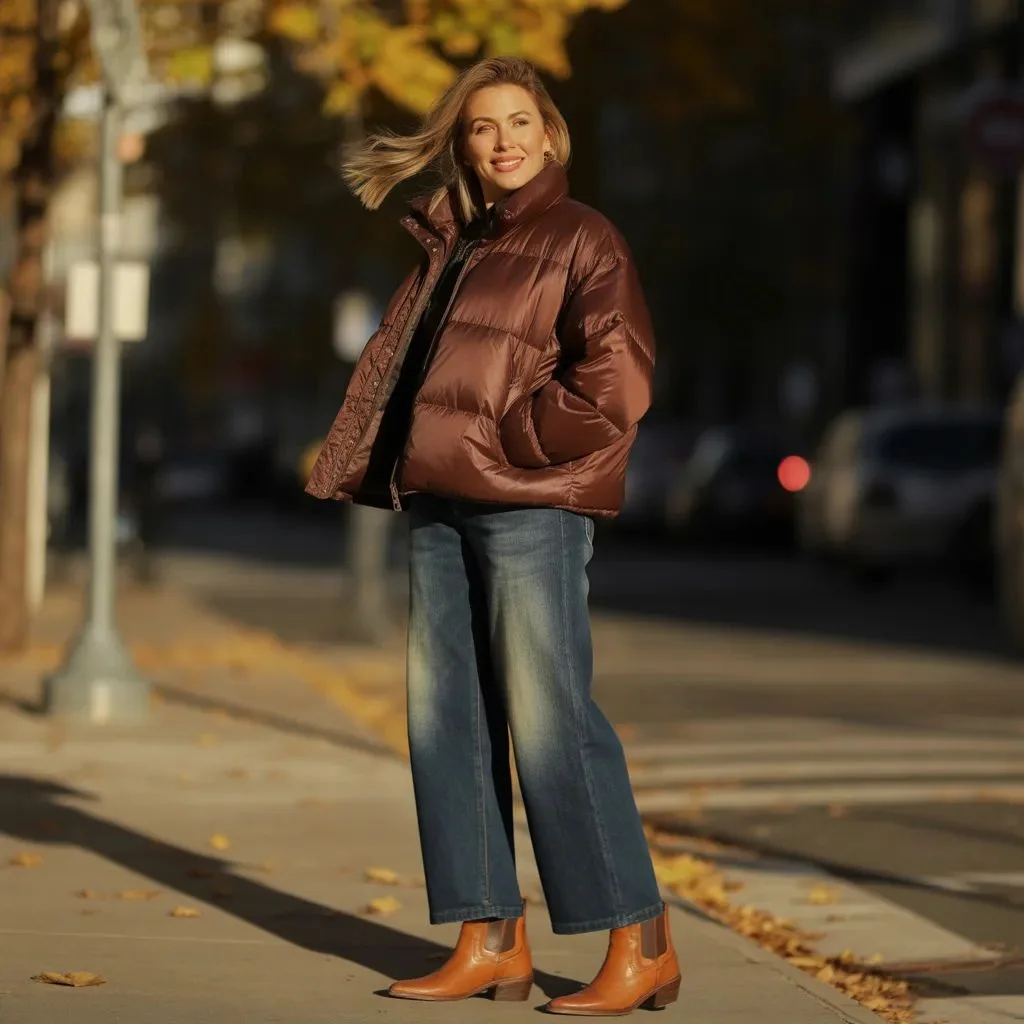 Puffer Jacket with Jeans The Everyday Classic