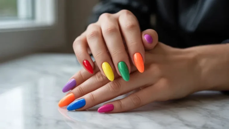 Rainbow to Ombre The Best Multicolored Acrylic Nail Designs Right Now
